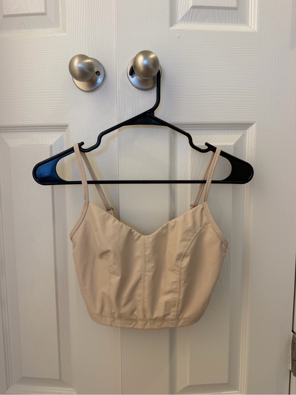 Aerie Nude Crop Cami Top - Sleek V-Neck Straps